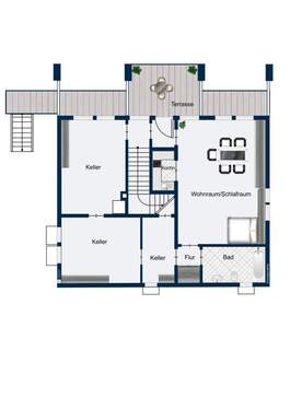 Souterain mit Einliegerwohnung - 