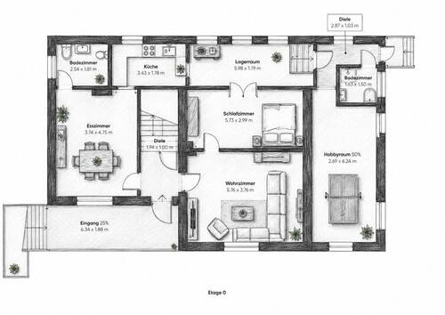 REMAX Immobilien DeLux Einfamilienhaus EG Schmelz Mark Borowicz - 