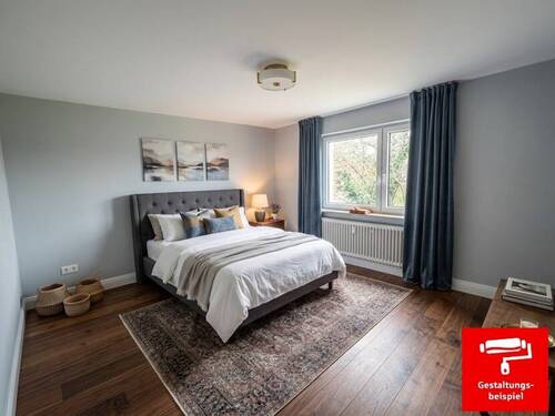 Schlafzimmer- Gestaltungsbeispiel - 