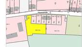 Katasterkarte Fenne Hausenstraße Grundstück 1 1392 m² Gelb - Grundstück in Völklingen / Fenne