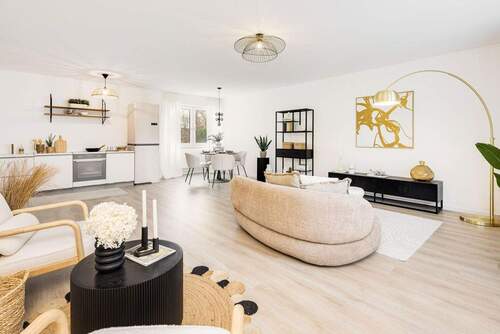 Wohn- und Küchenbereich_Bild 2 - 2 Zimmer Etagenwohnung in München