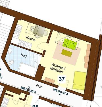 WE 37 Vivaldi-Park - Etagenwohnung mit 34,00 m² in Gevelsberg zur Miete