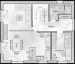 Grundriss EG - Einfamilienhaus mit 126,00 m&sup2; in Berlin zum Kaufen