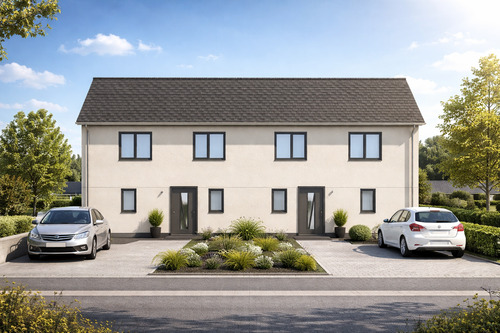 Beispielvisualisierung - Doppelhaushälfte mit viel Licht und Platz - Erstbezug 2026 in Taubenheim