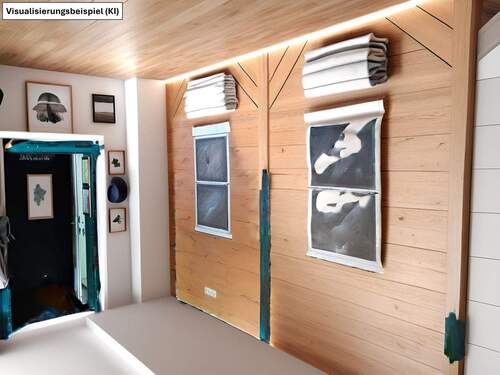 Durchgang Gastraum als Einrichtungsbeispiel (von KI erstellt) - 