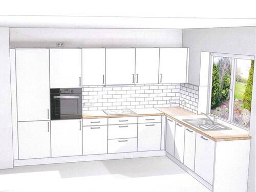 Einbauküche-schematische Dartstellung - 4 Zimmer Reihenendhaus in Kutenholz