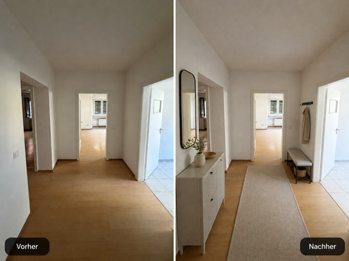 Flur Gestaltungsmöglichkeiten - Terrassenwohnung mit 75,00 m&sup2; in Wuppertal zur Miete