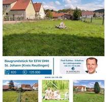 großzügiges Grundstück für Ihre Familie * grün, ebenerdig, rechteckig - Sankt Johann Gächingen