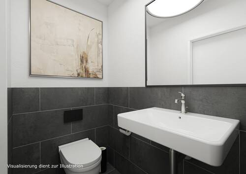 Gäste WC Illustration - 3 Zimmer Etagenwohnung zum Kaufen in Bitburg
