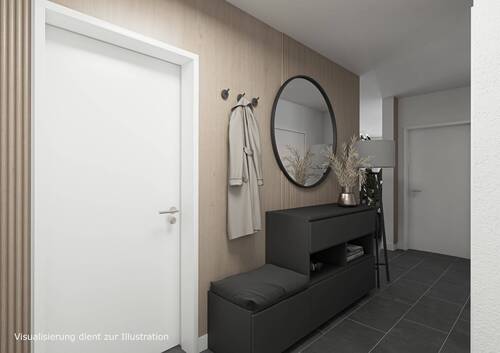 Flur Illustration - 3 Zimmer Etagenwohnung in Bitburg