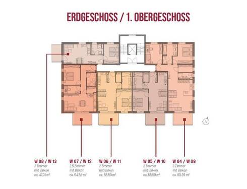 Erdgeschoss und 1. Obergeschoss - 