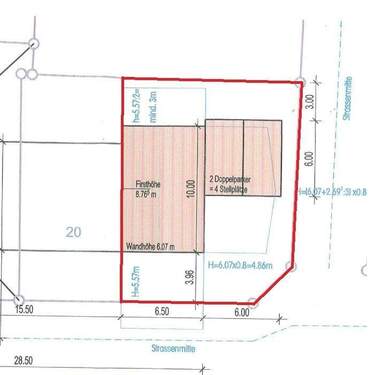 Auszug aus dem Vorbescheid - Ihr Platz zum Bauen - Grundstück für Reiheneckhaus in gewachsener Nachbarschaft