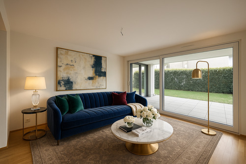 Staging - Moderne barrierefreie Erdgeschosswohnung mit Terasse und Garten!