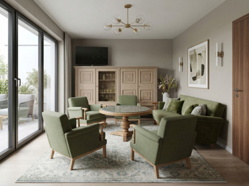 Wohnzimmer KI bearbeitet - 