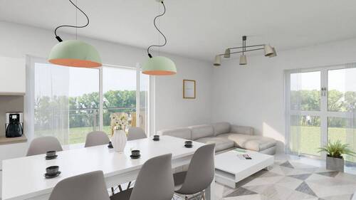 Visualisierung Wohnen - Stilvolle 4,5-Zi.-OG-Wohnung in Ergenzingen - hell, modern, mit Balkon & VVS-Bahnhof in 5 Gehmin.