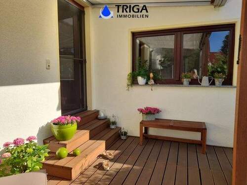 Blick von der Terrasse auf Esszimmer - 