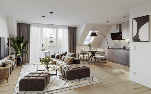 Innenvisualisierung DG - 3 Zimmer Etagenwohnung in Eckernförde