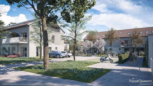 Illustration 1 - Ca. 116 m² große Neubau-Gewerbeeinheit im EG m. Terrasse