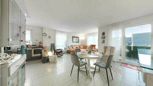 Wohn- und Esszimmer - 3 Zimmer Etagenwohnung zum Kaufen in Bergheim