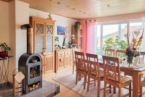 EG Wohnzimmer - 9 Zimmer Mehrfamilienhaus, Wohnhaus zum Kaufen in Höpfingen