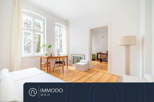 Wohnzimmer - ?? Stylischer Altbautraum in Charlottenburg - Charmante 2-Zi AB Whg mit EBK, Dielen & modernem Bad