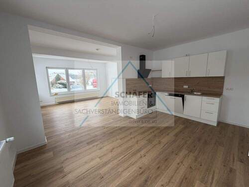 Wohnbereich/Küche - 2 Zimmer Etagenwohnung zur Miete in Bassum / Albringhausen