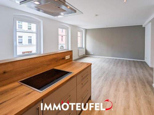 Blick Richtung Wohnbereich - 3-Zimmer-Wohntraum mit Stil und Komfort - moderne Ausstattung, Einbauküche, grüne Ruheoase!