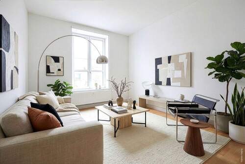 Wohnzimmer (Digitales Staging) - Lichtdurchfluteter Altbau in ruhiger Lage nahe Spree und Regierungsviertel