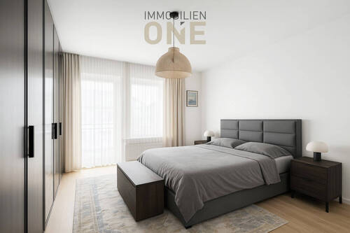 Schlafzimmer - Visualisierung - 4 Zimmer Etagenwohnung zum Kaufen in Regensburg / Harting
