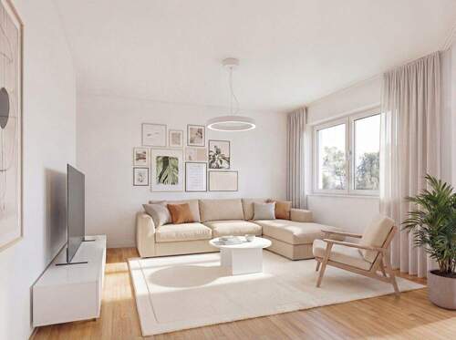 Wohnzimmer_Innenvisualisierung - 2 Zimmer Etagenwohnung in Ober-Mörlen