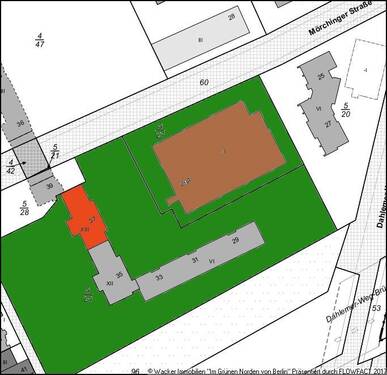 Flurkartenausschnitt Karte,Geobasisdaten GeoBasis-DE-LGB, GB-D 06-17 - 
