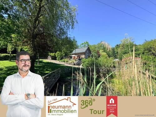 Titelbild - Waldrandglück mit Quelle, Teich & Gästehaus - ein Anwesen mit Seltenheitswert