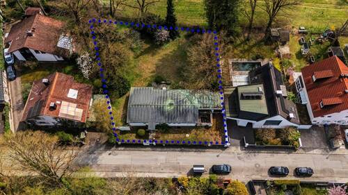 Grundstück Vogelperspektive - Wohnbaugrundstück mit erheblichem Entwicklungspotenzial in Haar bei München
