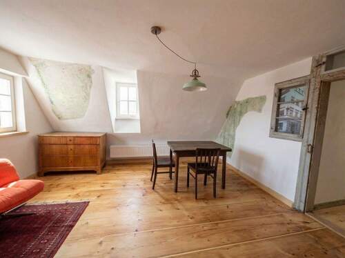 Wohnzimmer/Living Room - 3-Zi-Einliegerwohnung, alte Likörfabrik, Dachterasse, historische Altstadt