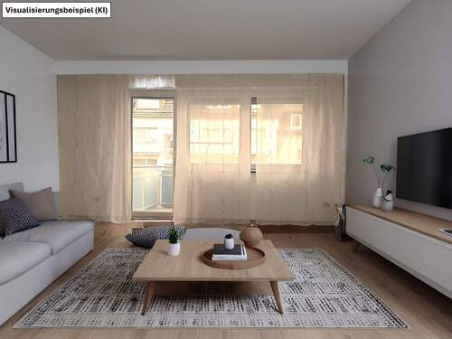 Wohnzimmer KI - 3 Zimmer Etagenwohnung in Darmstadt