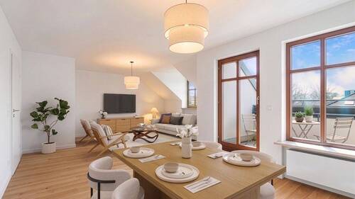 gr. Wohnzimmer - staging - ROGERS: Helle 4-Zi-Wohnung – ideal für Familie, WG oder Investoren, mit Potenzial für 5. Zimmer