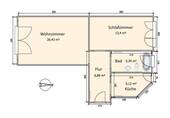 Grundriss - 2 Zimmer Etagenwohnung zum Kaufen in Zwickau