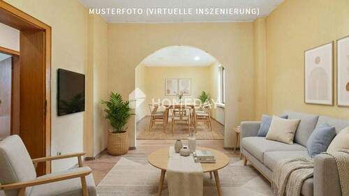 Wohnzimmer 1-Musterfoto (virtuelle Inszenierung)1 - Etagenwohnung mit 102,00 m&sup2; in Marl zum Kaufen