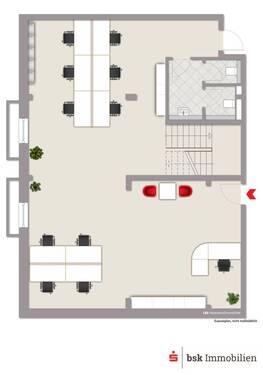 Gewerbe 1 möbliert UG - 