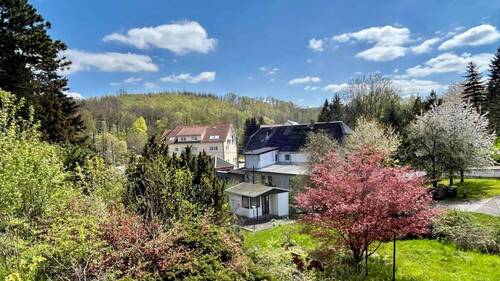 Blick von oben auf das Grundstück - 