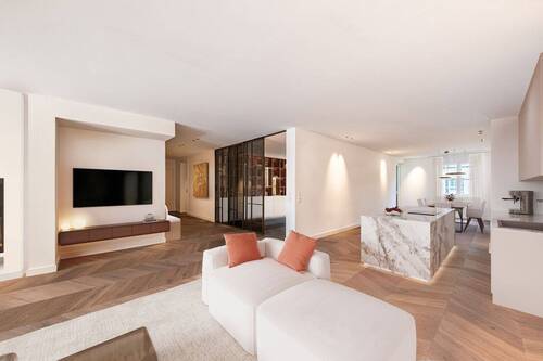 Essbereich voller Licht und stilvollem Design. - Etagenwohnung mit 171,00 m&sup2; in München zum Kaufen