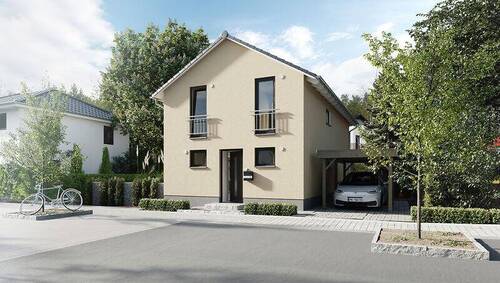Aura 125 - Straßenansicht - Einfamilienhaus mit 129,00 m&sup2; in Erfurt zum Kaufen