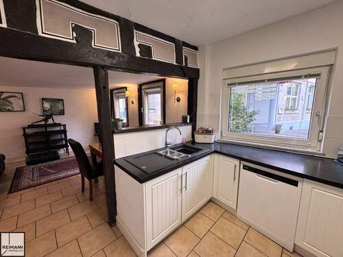 Küche Erdgeschoss - Die „Alte Seilerei“ – Historisches Fachwerkhaus mit 3 Ferienwohnungen in Boppard