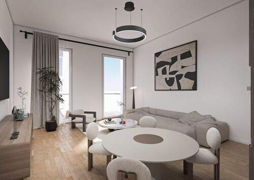 Wohnzimmer - Großzügiger Altbauklassiker mit Balkon und angrenzender Dachterrasse