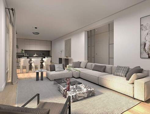 Wohnzimmer - 4 Zimmer Etagenwohnung zum Kaufen in Bonn