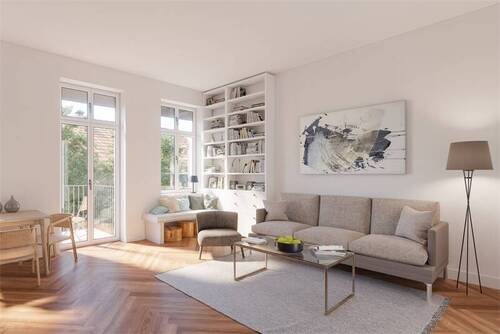 WE 23 animierte Raumperspektiv - 2 Zimmer Etagenwohnung zum Kaufen in Berlin