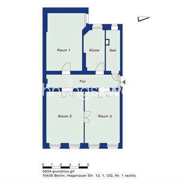 Bild 1 - 3 Zimmer Etagenwohnung in Berlin