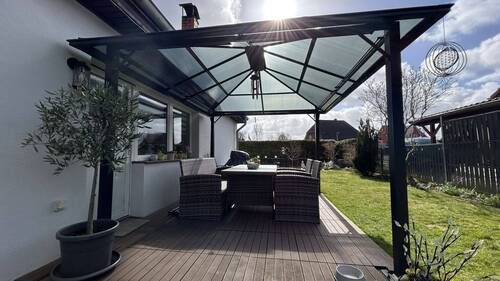 überdachte Sonnenterrasse - Einfamilienhaus mit 80,00 m&sup2; in Sanitz zum Kaufen