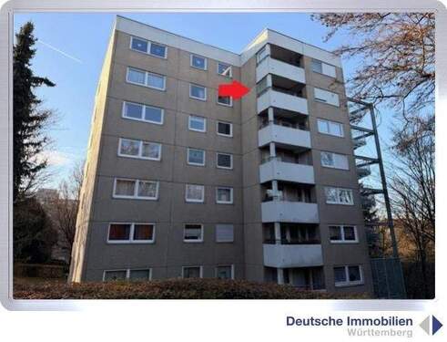Ansicht Ost-Süd - Schöne 2 Zimmer Wohnung (6.OG) mit Aufzug und TG Platz in Waiblingen