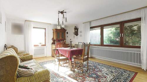 Wohnzimmer EG - 1 Zimmer Einfamilienhaus in Volkach